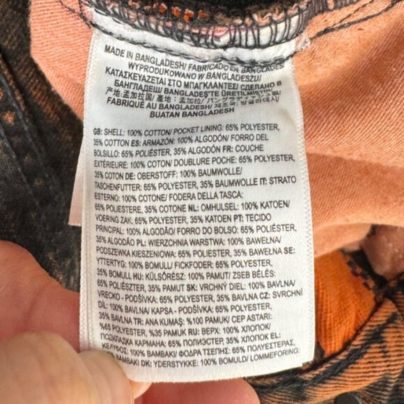 Vans Covina 5-Pocket Baggy Denim Pant High-Rise Straight Leg Scarlet Ibis Sz 30 - Picture 11 of 12